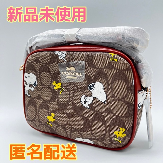 新品COACH】コーチ スヌーピーキャンバス レザー シグネチャー コラボ