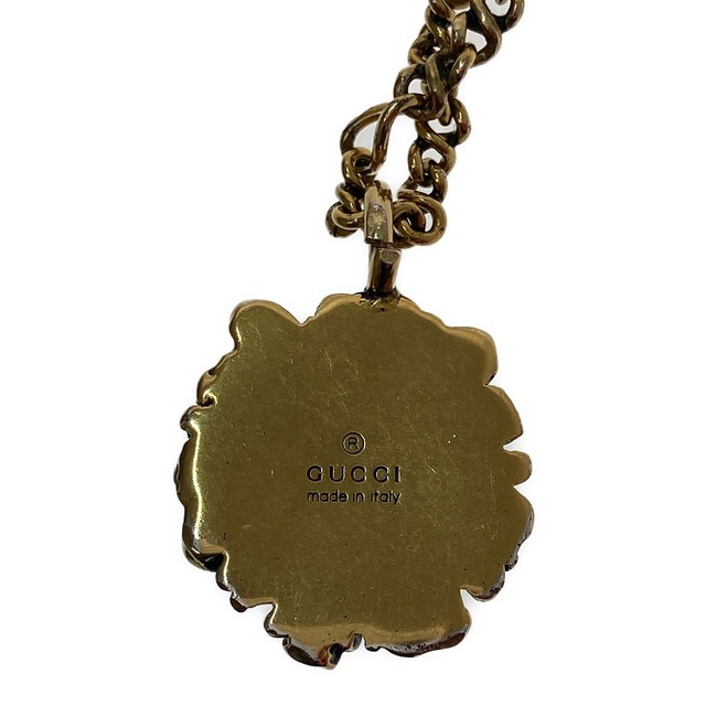 Gucci(グッチ)の□□GUCCI グッチ ライオンヘッド ペンダント付き ネックレス  ゴールド メンズのアクセサリー(ネックレス)の商品写真