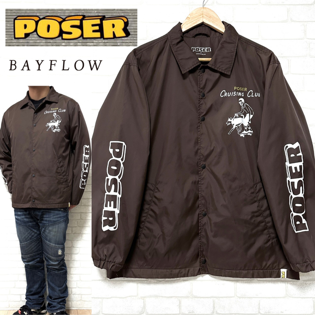 BAYFLOW(ベイフロー)のBAYFLOW ベイフロー POSER ポーザー ナイロン コーチジャケット メンズのジャケット/アウター(ナイロンジャケット)の商品写真