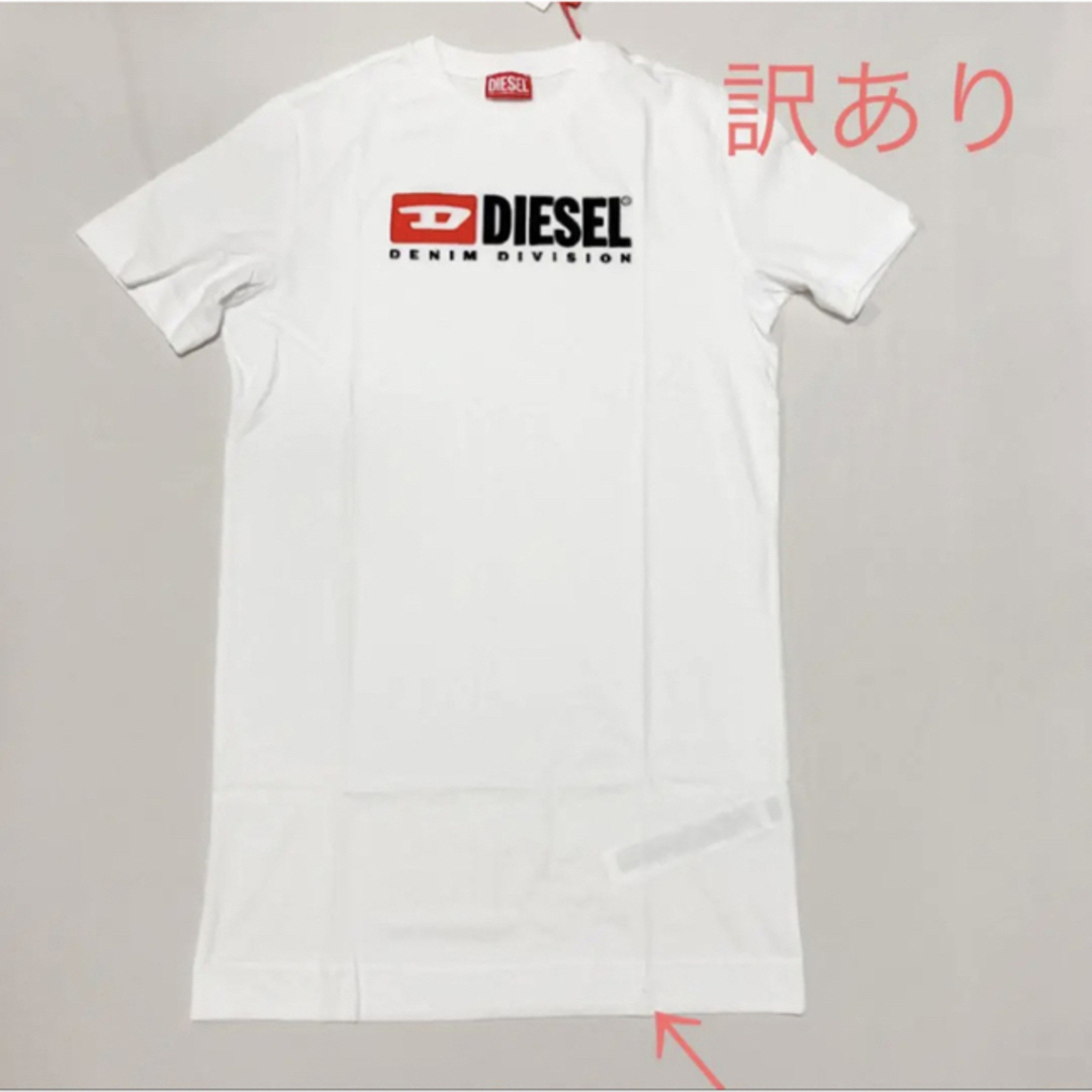 洗練されたデザイン　DIESEL　ワンピース　D-EGOR-DIV　ブラックXS半袖ワンピース