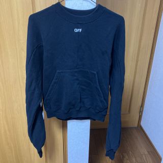 オフホワイト(OFF-WHITE)のOFF-WHITE オフホワイト　スウェット　トレーナー　ブラック　黒(トレーナー/スウェット)