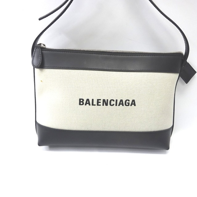 【超特価】 Balenciaga - バレンシアガ ショルダーバッグ 639497 ブラック/ベージュ系 キャンバス/カーフ レディース BALENCIAGA  Ft1082381 ショルダーバッグ