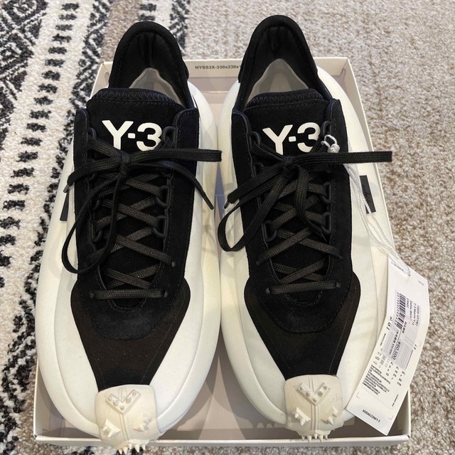 Y-3 - 半額以下！！定価60500円 y-3 マクラ 27.0 オフホワイト×黒の