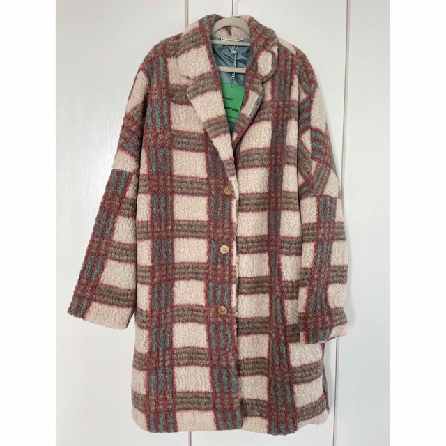 【新品未使用】Checked Teddy Coat 11-12yのサムネイル