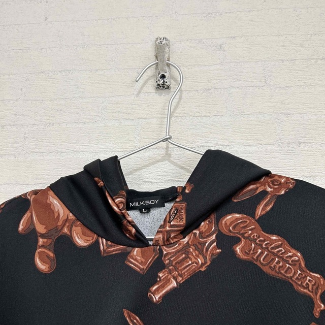 MILKBOY - 新品 MILK BOY チョコレート くま パーカー Lの通販 MILKBOY - 新品 MILK BOY チョコレート くま パーカー Lの通販