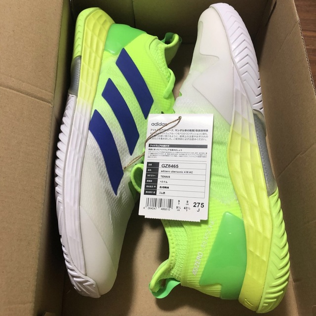 adidas(アディダス)のadidas アディダス テニスシューズAC LAF68イエロー新品27.5cm スポーツ/アウトドアのテニス(シューズ)の商品写真