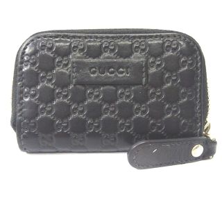 GUCCI グッチ 447939 グッチシマ レザー コインケース ブラック
