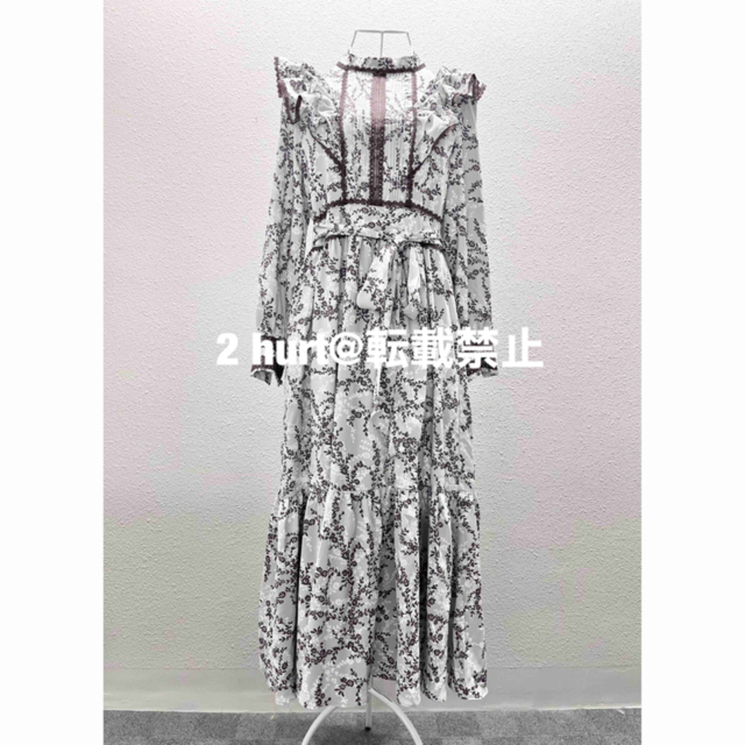 ♡ハーリップトゥ♡Pedicel Lace-Trimmed Long Dress