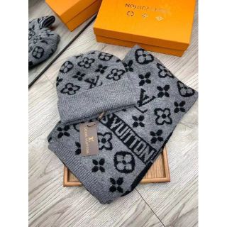 ヴィトン(LOUIS VUITTON) マフラー/ショール(レディース)(グレー/灰色