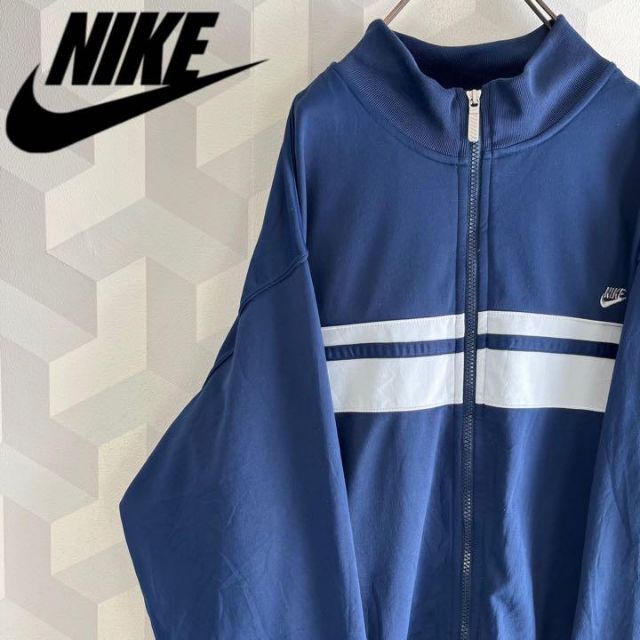 【ナイキ】XLサイズ 刺繍ロゴ トラックジャケット ジャージ ネイビー nike | フリマアプリ ラクマ
