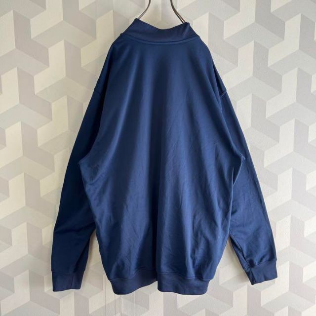 【ナイキ】XLサイズ 刺繍ロゴ トラックジャケット ジャージ ネイビー nike