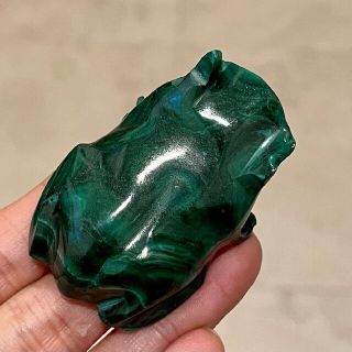 マカライトの鴨 孔雀石 動物 ダック 天然石 パワーストーン 幸運 ラッキー
