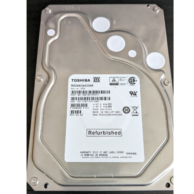 TOSHIBA MD04ACA400 4TB HDD 7200rpm