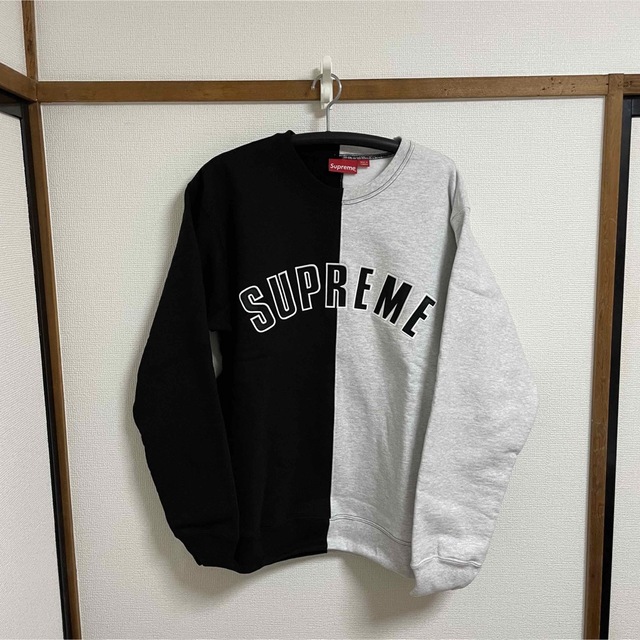 supreme split crewneck sweatshirt XL