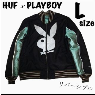 ハフ(HUF)の美品⬛︎完売サイズ⬛︎コラボ⬛︎HUF⬛︎PLAYBOY⬛︎リバーシブルジャケッ(ダウンジャケット)