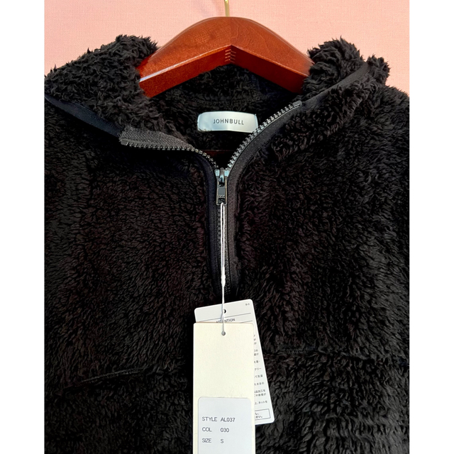 JOHNBULL(ジョンブル)のjohnbull✴︎レディース✴︎BLACKボアブルゾン✴︎タグ付き新品未使用 レディースのジャケット/アウター(ブルゾン)の商品写真