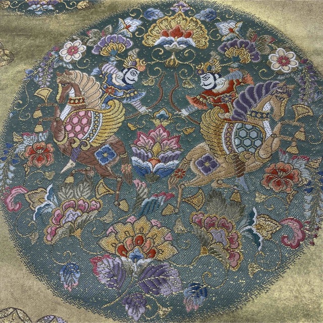 新品 逸品 西陣織 袋帯 ながしま帯 長嶋成織物謹製 本金箔 正倉 新品 逸品 西陣織 袋帯 ながしま帯 長嶋成織物謹製 本金箔 正倉