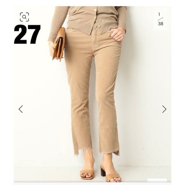 カラー DEUXIEME CLASSE - MOTHER CORDUROY INSIDER CROP ベージュの