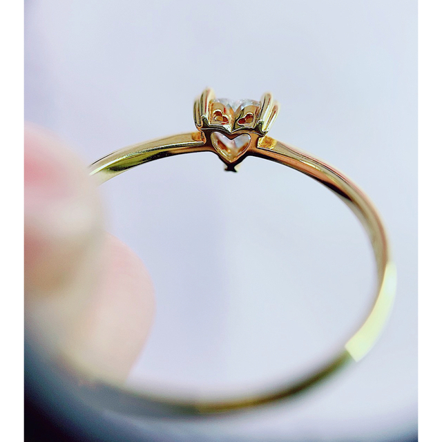 休日限定 ☆0.25ct ☆✨一粒ハートシェイプカットダイヤモンドK18