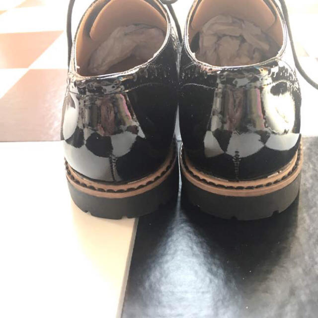 enchanted 本革ウイングチップレースアップシューズ 24cm 黒 レディースの靴/シューズ(ローファー/革靴)の商品写真