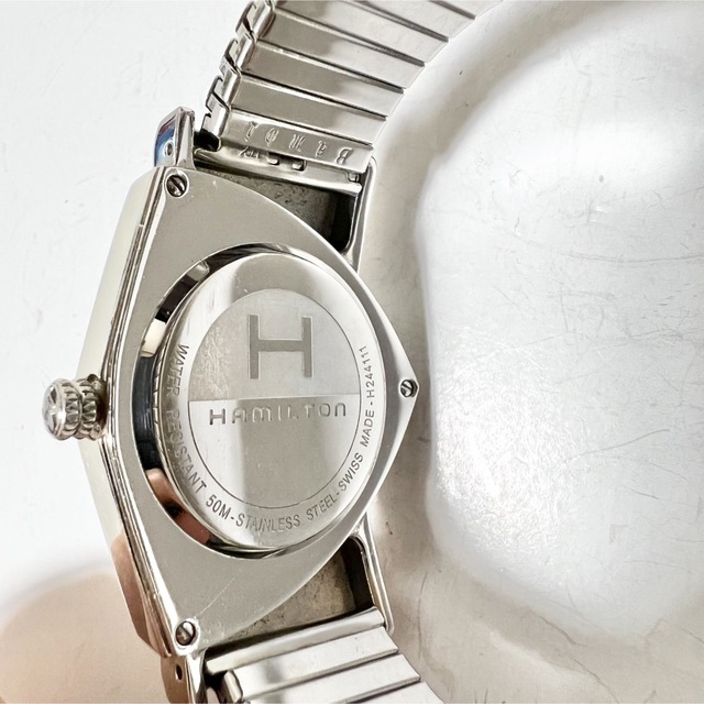 人気品! HAMILTON ベンチュラ H244111 シルバー 銀蛇腹 バンド | www