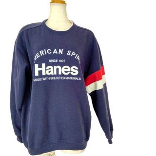 ヘインズ(Hanes)のHanes　ヘインズ　サイズM　ネイビー　トレーナー(スウェット)