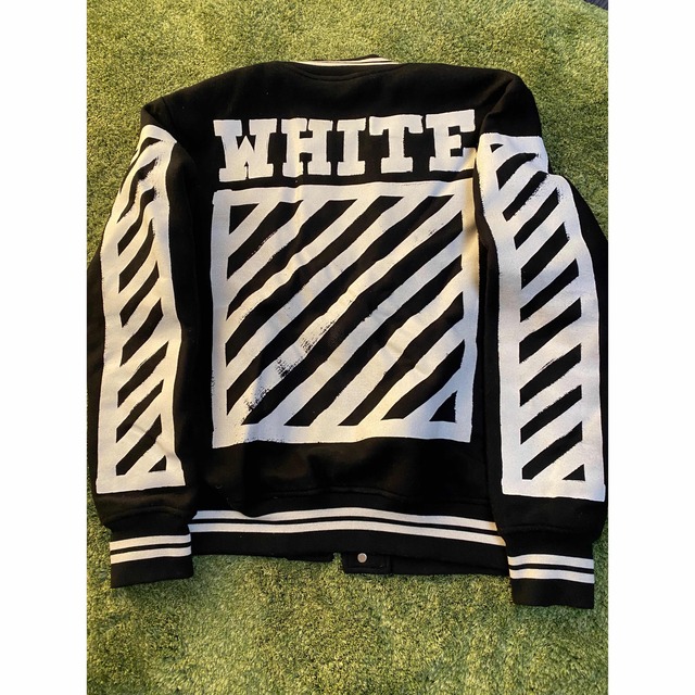 OFF-WHITE - Mサイズ美品国内正規OFF Whiteスタジャン メルトン ウール