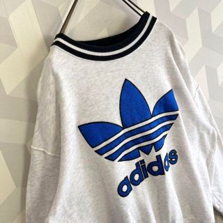 adidas - 【レア】90s アディダス 刺繍ビッグロゴ スウェット