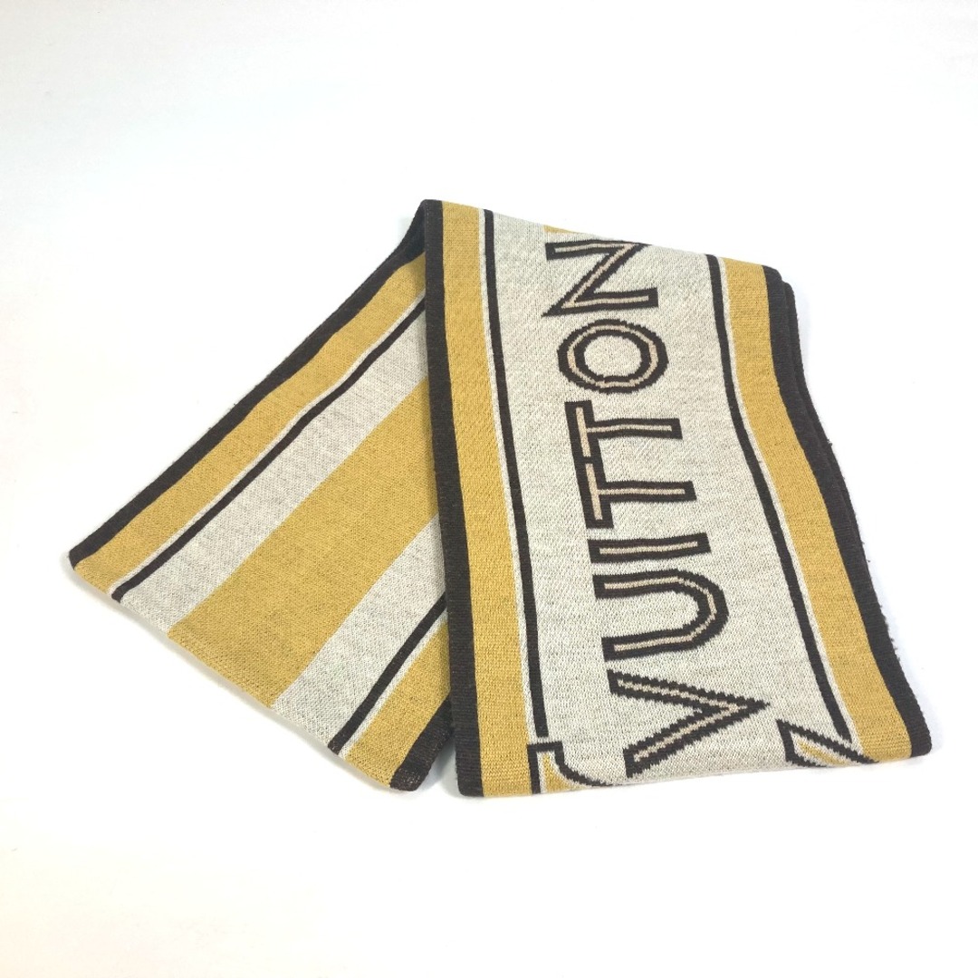 ルイヴィトン LOUIS VUITTON スカーフ ボーダー ロゴ マフラー ウール
