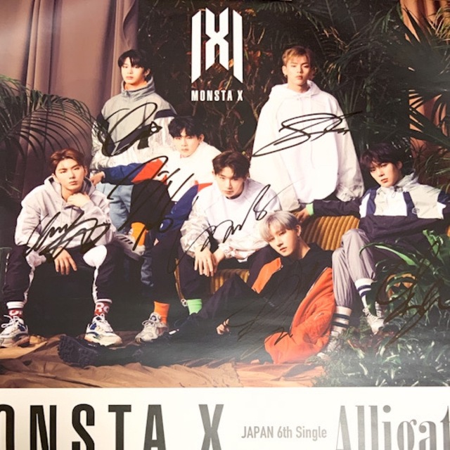 ウォノMONSTA X Alligator 直筆サイン入り ポスター