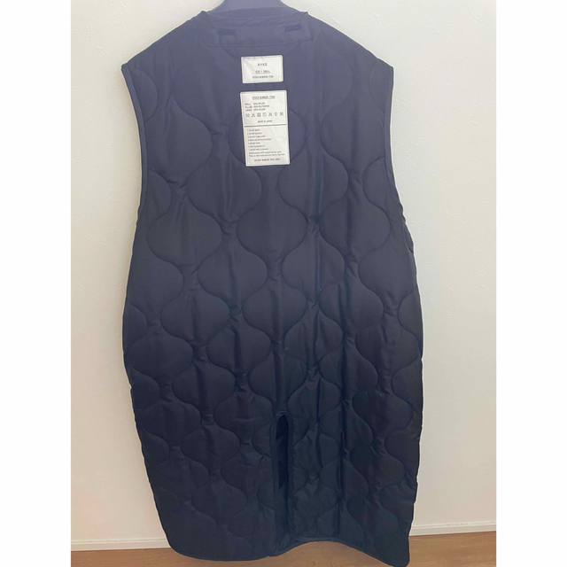 HYKE ハイク 2022aw QUILTED LONG VEST 黒