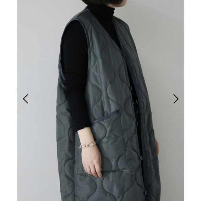 HYKE ハイク 2022aw QUILTED LONG VEST 黒