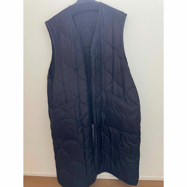 HYKE ハイク 2022aw QUILTED LONG VEST 黒