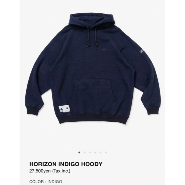 DESCENDANT - ディセンダント HORIZON INDIGO HOODY 4 インディゴの