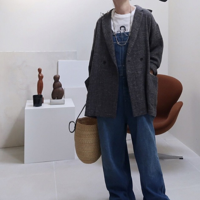 ARGUE - argue SHETLAND WOOL LINEN SOFT JACKETの通販 by 断捨離中 ...