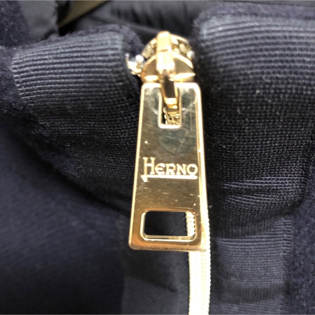 HERNO(ヘルノ)のHERNO ヘルノ　ダウンコート　ネイビー　42 レディースのジャケット/アウター(ダウンコート)の商品写真