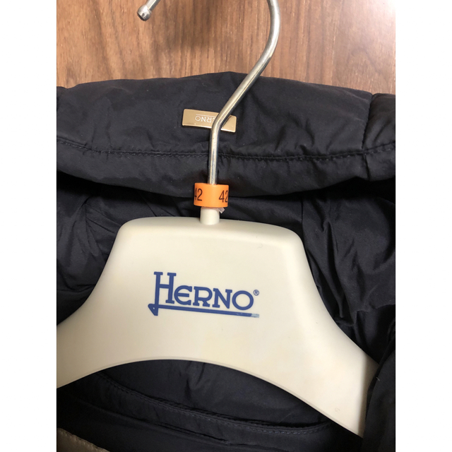 HERNO(ヘルノ)のHERNO ヘルノ　ダウンコート　ネイビー　42 レディースのジャケット/アウター(ダウンコート)の商品写真