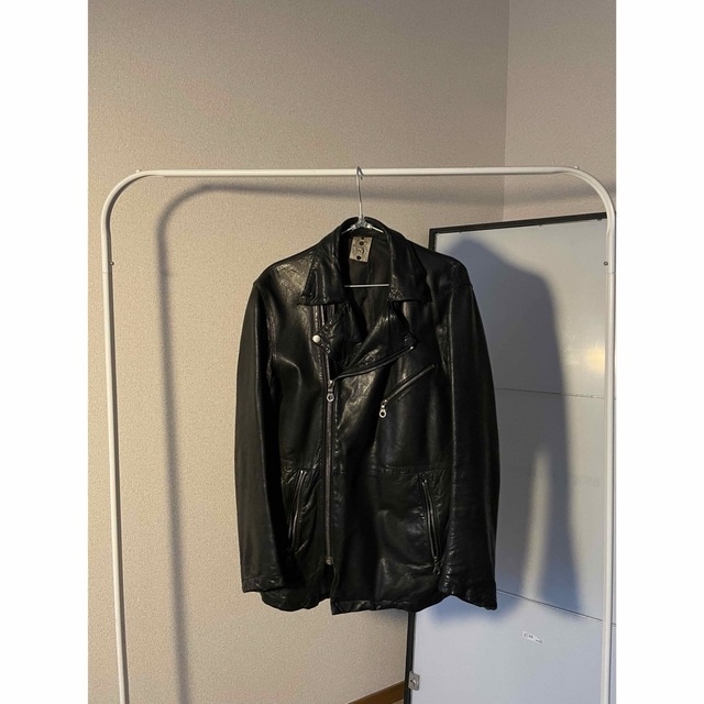 riri zippers leather jacket - レザージャケット