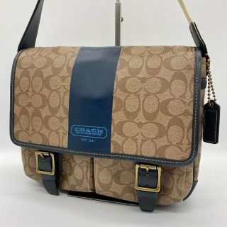 コーチ(COACH)の✨極美品✨COACH　コーチ　シグネチャー　ヘリテージ　ショルダーバッグ(ショルダーバッグ)