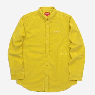 美品 Supreme 18FW Corduroy Shirt 黄 Sサイズ