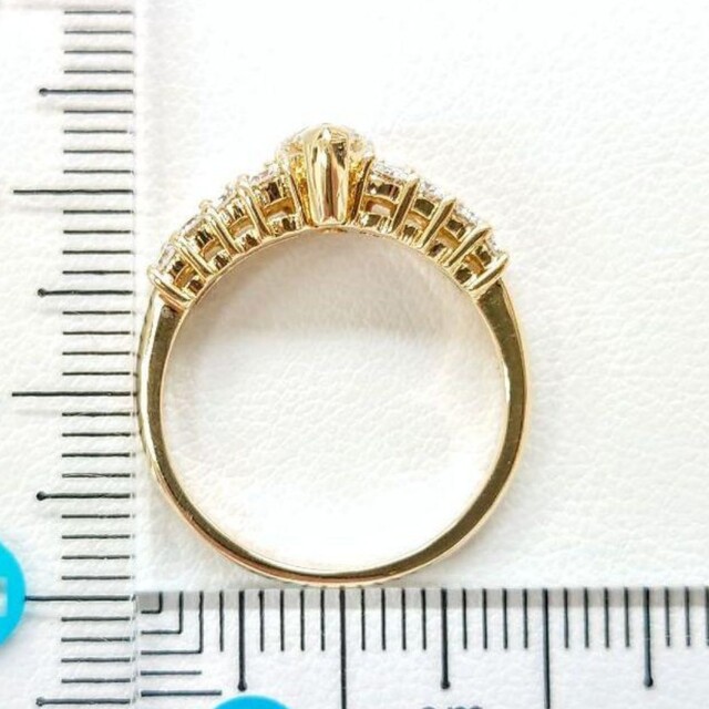 【ソーティング付】ペアシェイプダイヤモンド リング 0.575ct E SI1 レディースのアクセサリー(リング(指輪))の商品写真