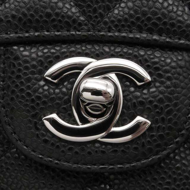 シャネル チェーンショルダーバッグ マトラッセ ココマーク キャビアスキン A01113 CHANEL バッグ 黒