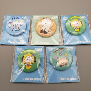 ビーティーイシビル(BT21)の５個セット★BT21 LINE FRIENDS★ラインフレンズ 缶バッジ(バッジ/ピンバッジ)