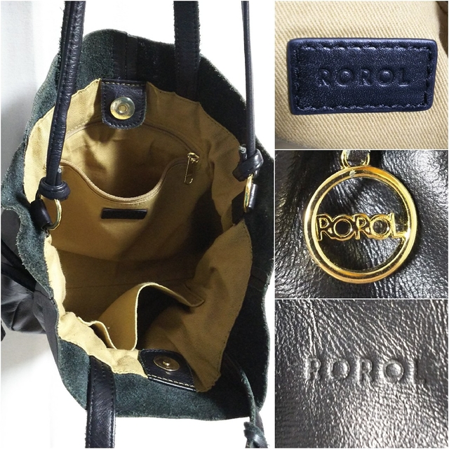 Omekashi(オメカシ)のROROL  ロロル バッグ レザーミニ巾着トート 牛革トートバッグ 2way レディースのバッグ(ショルダーバッグ)の商品写真