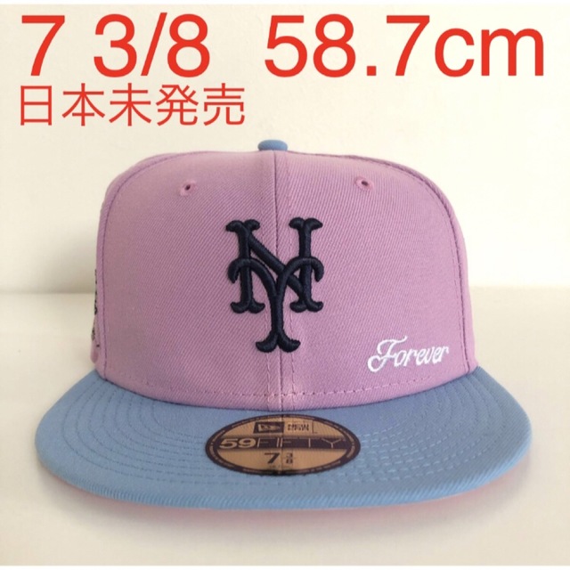 New Era ツバ裏ピンク 1/2 ニューエラ メッツ キャップ Cap 帽子