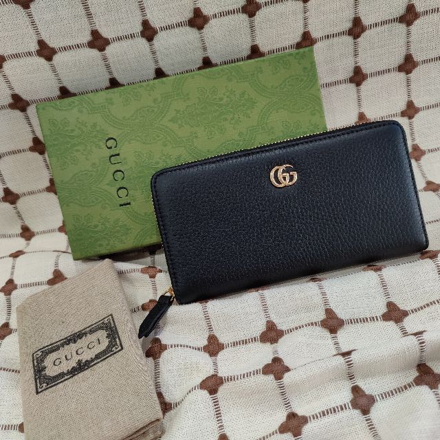 GINGER掲載商品】 長財布 【極美品】GUCCI チェルシー ブラック GG