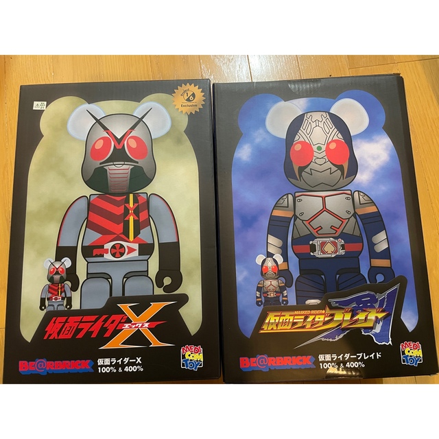 MEDICOM TOY(メディコムトイ)のBE@RBRICK 仮面ライダー100％ & 400％ セット ハンドメイドのおもちゃ(フィギュア)の商品写真