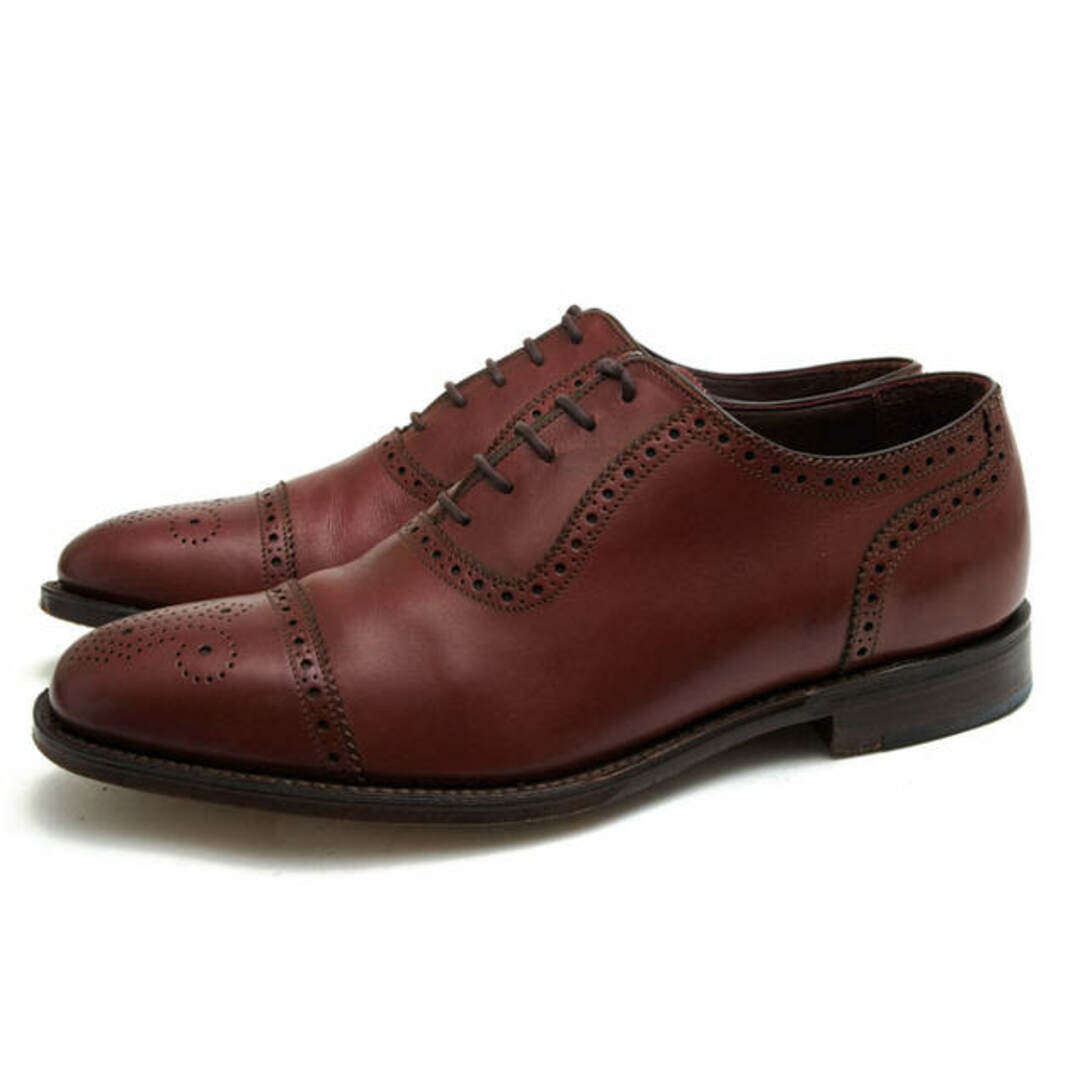 ローク／Loake シューズ ビジネスシューズ 靴 ビジネス メンズ 男性 男性用レザー 革 本革 レッド ブラウン 赤 茶  Strand Burgundy スタンドバーガンディ  セミブローグ キャップトゥ レザーソール グッドイヤーウェルト製法