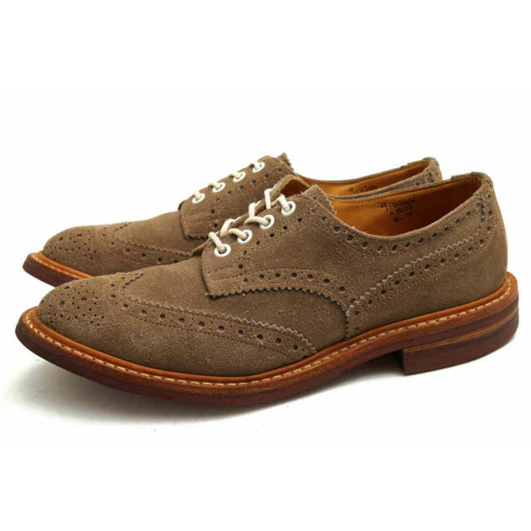 Trickers(トリッカーズ)のトリッカーズ／Tricker's シューズ ビジネスシューズ 靴 ビジネス メンズ 男性 男性用スエード スウェード レザー 革 本革 ブラウン 茶  M5633 Bourton バートン メダリオン ウイングチップ ダイナイトソール グッドイヤーウェルト製法 メンズの靴/シューズ(ドレス/ビジネス)の商品写真