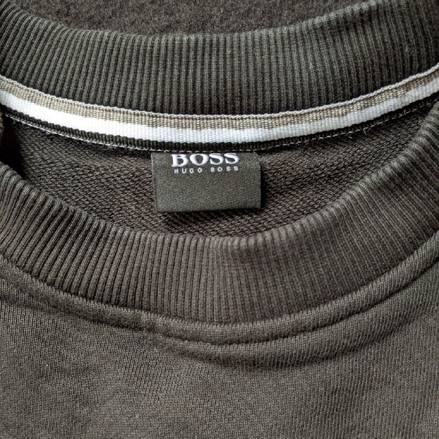 HUGO BOSS(ヒューゴボス)のヒューゴボス　トレーナー　スウェット　黒色　ブラック　S M 刺繍 メンズのトップス(スウェット)の商品写真